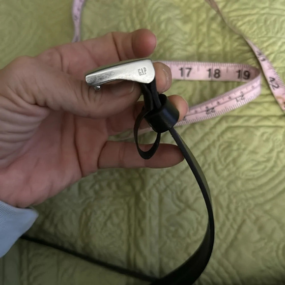 Gap brown genuine leather belt with a silver rectangle buckle xs - Picture 7 of 8